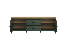 Wohnzimmer-Set >Stanton< in Tannengrün/Eiche aus Holzwerkstoff