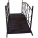 Gartensteg >Dukono< in braun/schwarz vintage optik aus Stahl - 180,5x80,5x90,5cm (LxBxH)