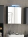 Badezimmerspiegelschrank >Spice< in Schwarz matt - 60x67x20 (BxHxT)