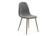 Polsterstuhl >Anya< (4er Set) in Holzoptik / Cord grau - 43x83x50 (BxHxT)