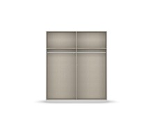 Drehtürenschrank >Artemis< in Eiche Artisan / Glas champagner