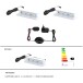 LED Glaskantenbeleuchtung >Hartford< in Kaltweiss - 6x1,1x2,2 (BxHxT)