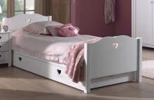 Jugendzimmer-Set >AMORI< in Weiß aus Massiv...