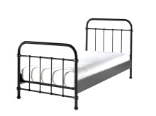 Metallbett >NEW YORK< in Schwarz aus Metall -...