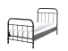 Metallbett >NEW YORK< in Schwarz aus Metall - 210x111x98cm (BxHxT)