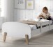 Bettschutzgitter >KIDDY< in weiß - 90,5x24,5x5,5 (BxHxT)