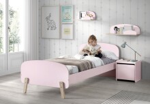 Nachtkonsole >KIDDY< in rosa aus MDF - 40x41x36cm...