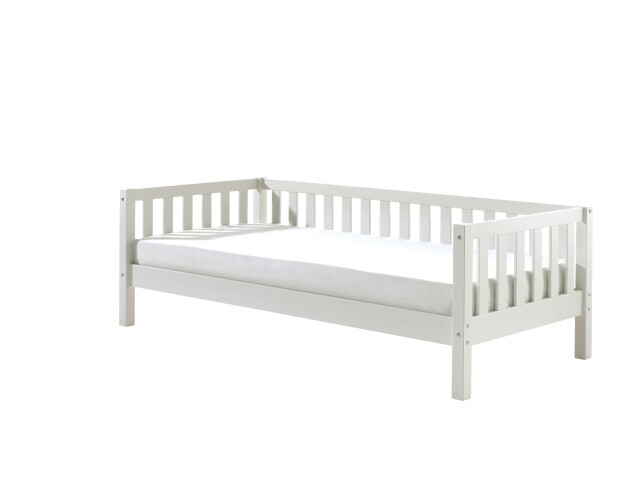 Funktionsbett >FRITZ< in Kiefer massiv weiß lackiert - 211,2x68x97,8 (BxHxT)