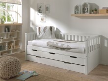 Funktionsbett >FRITZ< in Kiefer massiv weiß...