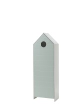 Kleiderschrank >CASAMI< in Korpus Weiß / Front Mint / Front Grau aus MDF