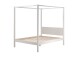 Himmelbett >PINO< in Kiefer massiv weiß lackiert - 208x191x148 (BxHxT)