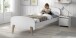 Kinderbett >KIDDY< in weiß aus Massiv Kiefer und MDF - 205,5x72,5x95cm (BxHxT)