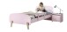 Kinderbett >KIDDY< in rosa aus Massiv Kiefer und MDF - 205,5x72,5x95cm (BxHxT)