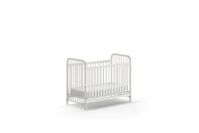 Babybett >BRONXX< in Weiss matt aus Metall -...