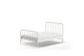 Metallbett >BRONXX< in Weiss matt aus Metall - 146,5x110x207cm (BxHxT)