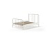 Metallbett >BRONXX< in Weiss matt aus Metall - 146,5x110x207cm (BxHxT)