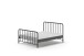 Metallbett >BRONXX< in Schwarz matt aus Metall - 166,5x110x207cm (BxHxT)