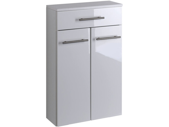 Unterschrank >Parma< in Weiß/Hochglanz aus MDF - 50x79x20cm (BxHxT)