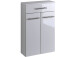 Unterschrank >Parma< in Weiß/Hochglanz aus MDF - 50x79x20cm (BxHxT)