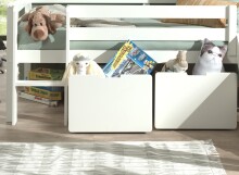 Bettschubkasten >PINO< in Weiß aus MDF -...