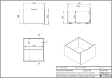 Bettschubkasten >PINO< in Weiß aus MDF - 55,8x39,6x60cm (BxHxT)
