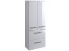 Midischrank >Parma< in Weiß/Hochglanz aus MDF - 50x130x27cm (BxHxT)
