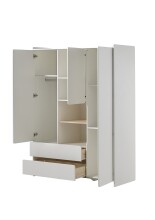 Kleiderschrank >KIDDY< in Weiß aus Massiv...