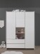 Kleiderschrank >KIDDY< in Weiß aus Massiv Kiefer und MDF - 133x190x55cm (BxHxT)