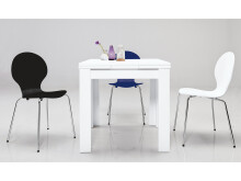 Stapelstuhl >Marcus< in Schwarz aus MDF - 49x87x53cm (BxHxT)
