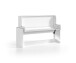 Funktionsbett >DENVER< in weiß - 216,5x148x109,5cm (BxHxT)