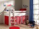 Spielbett >PINO< in Kiefer massiv weiss lackiert - 210x114x106 (BxHxT)