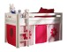 Spielbett >PINO< in Kiefer massiv weiss lackiert - 210x114x106 (BxHxT)