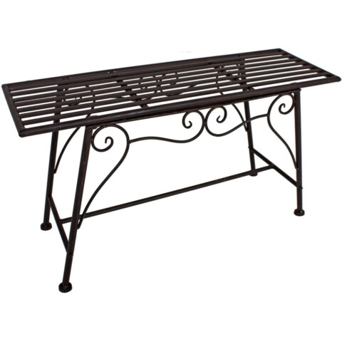 Gartenbank >Lorin< in rost aus Stahl - 83x45x27cm (BxHxT)