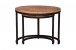 Couchtisch >IRON< in braun / schwarz aus Massivholz / Metall - 58x45x58 (BxHxT)