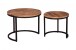 Couchtisch >IRON< in braun / schwarz aus Massivholz / Metall - 58x45x58 (BxHxT)