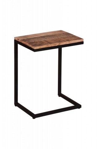 Beistelltisch >IRON< in braun / schwarz - 40x70x30 (BxHxT)