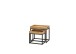 Satztisch >IRON< in braun / schwarz aus Massivholz / Metall - 50x45x30cm (BxHxT)