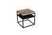Couchtisch >IRON< in braun / schwarz aus Massivholz / Metall - 50x52x50 (BxHxT)
