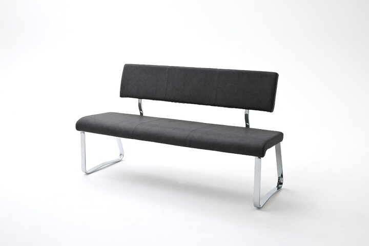 Polsterbank >TIRANA< in anthrazit - 155x85x58cm (BxHxT)