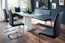 Polsterbank >TIRANA< in anthrazit - 155x85x58cm (BxHxT)