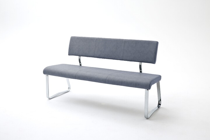 Polsterbank >TIRANA< in graublau - 155x85x58cm (BxHxT)