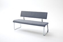 Polsterbank >TIRANA< in graublau - 155x85x58cm (BxHxT)