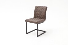 Freischwinger >KANSAS / KIAN< 2er-Set in braun -...