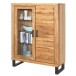 Stauraumvitrine >Tom-I< in Wildeiche / schwarz - 110x140x40 (BxHxT)