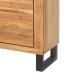Stauraumvitrine >Tom-I< in Wildeiche / schwarz - 110x140x40 (BxHxT)