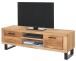 TV-Schrank >Tom-I< in Wildeiche / schwarz aus Teilmassiv - 170x52x50cm (BxHxT)