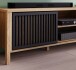 Kommode >Jecho< in Mauvella Eiche / Schwarz - 149,9x129,9x40,2cm (BxHxT)
