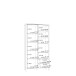 Highboard >Jecho< in Mauvella Eiche / Schwarz - 103,4x200,3x40,2cm (BxHxT)