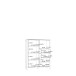 Kommode >Jecho< in Mauvella Eiche / Schwarz - 103,4x129,9x40,2cm (BxHxT)