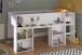 Kinderbett >Pirouette 1< in Weiss mit rose oder grau abgesetzt